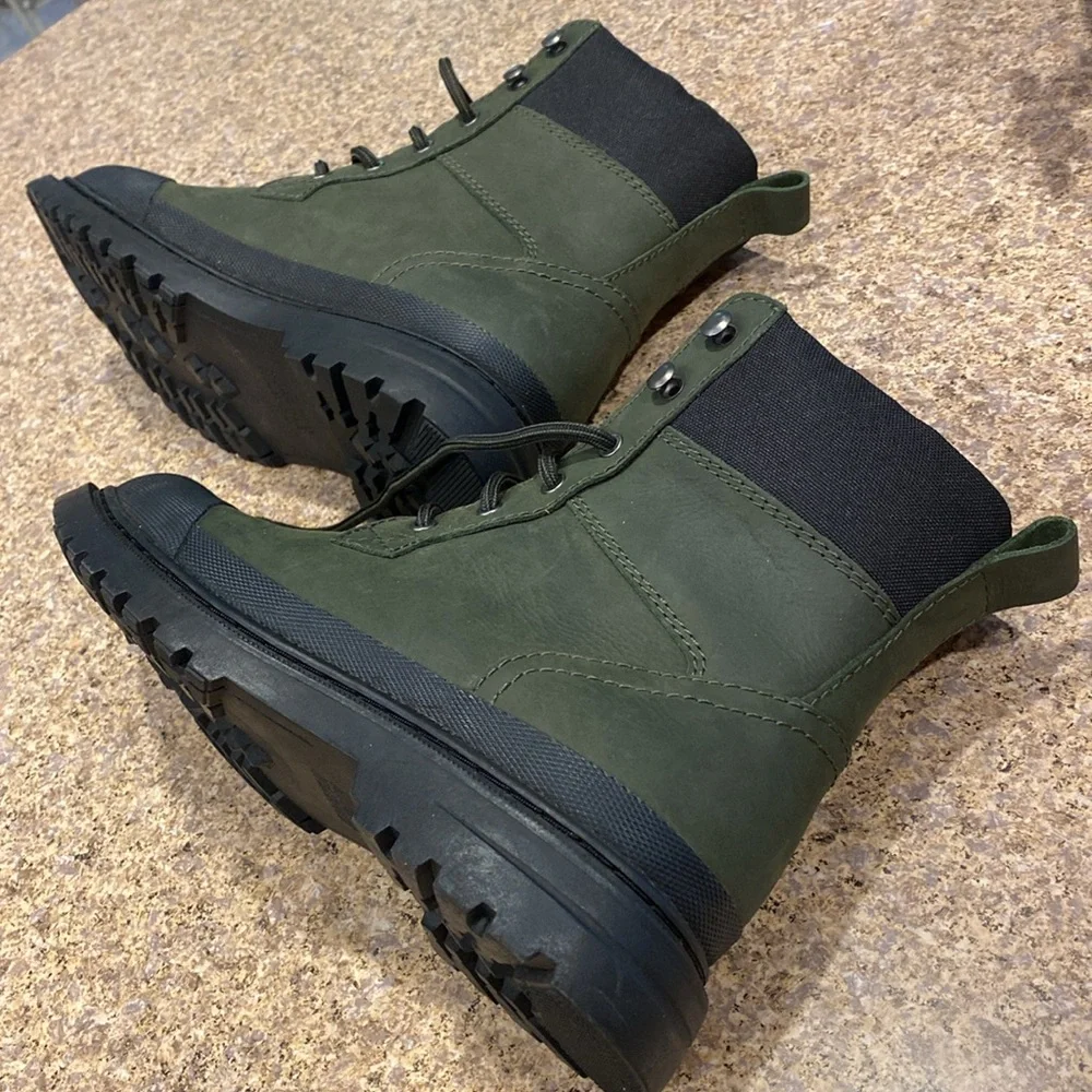Johnston & Murphy Elemental Cap Boots (Missing Innersoles) 8.5M Work Boots Olive